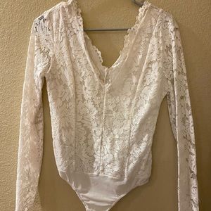 White Lace Bodysuit